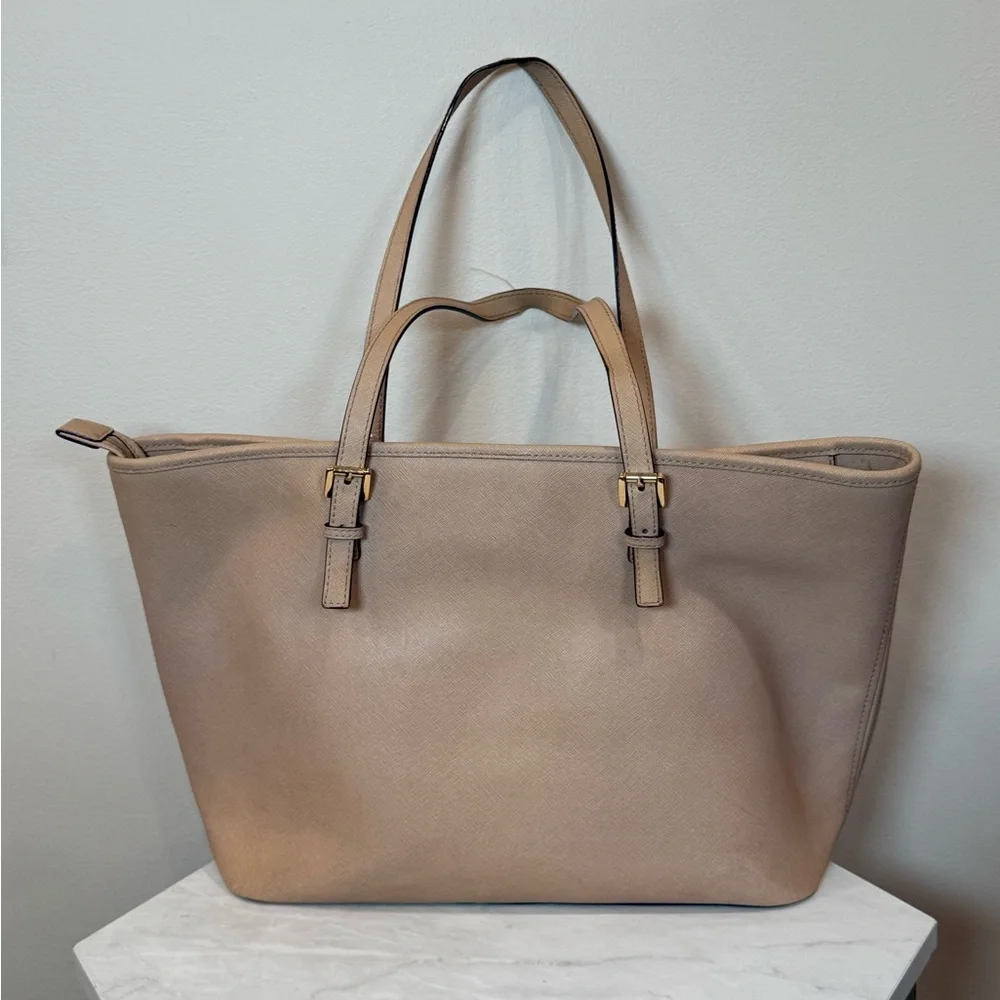 Michael Kors Pale Pink Leather Tote Bag